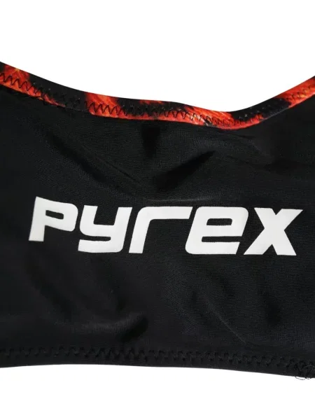 Leopárdmintás bikini Pyrex nyomtatás fekete