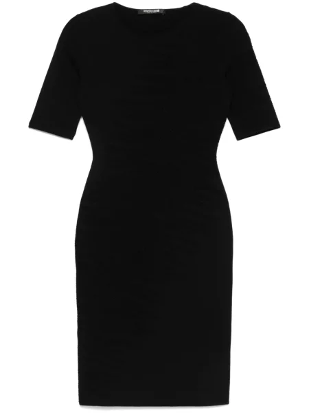 Rochie mini Roberto Cavalli ajurata de costum negru