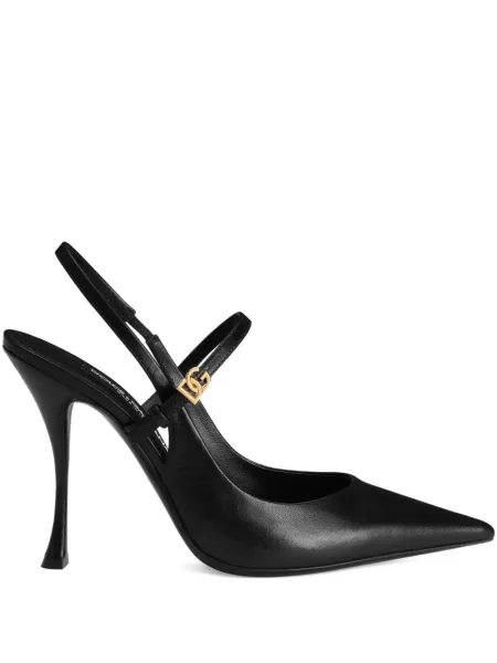 Pantofi cu toc Dolce & Gabbana slingback negru