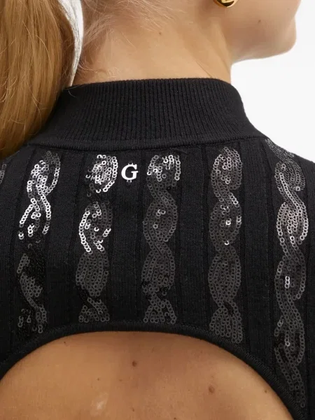 Rochie mini Guess cu paiete negru