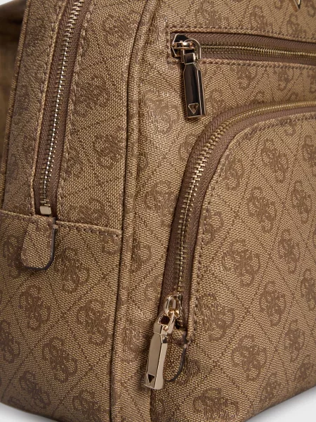 Рюкзак Guess с принтом бежевый