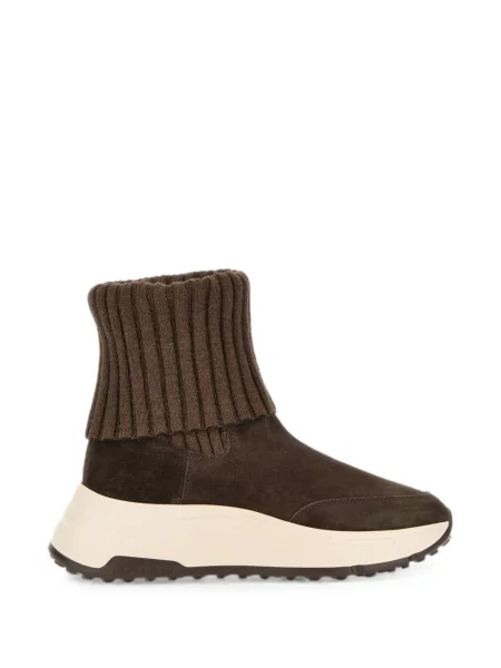 Sneakerși Hogan tricotate maro