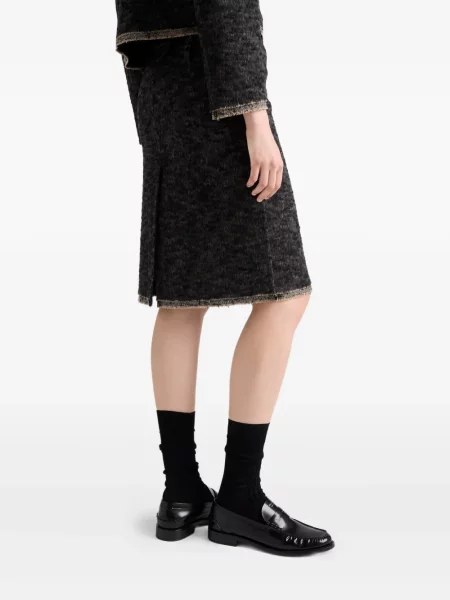Fustă Prada din tweed negru