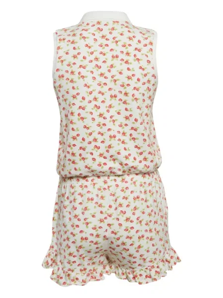 Tricou polo Polo Ralph Lauren din piele de căprioară cu broderie cu dungi alb