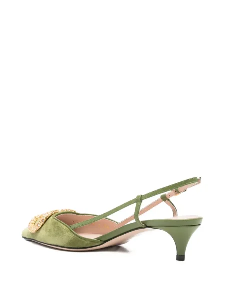Pantofi cu toc Valentino Garavani slingback verde
