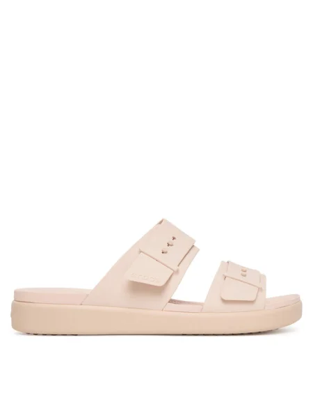 Papuci Crocs cu cataramă roz
