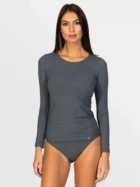 Zd ZERO DEFECTS Maiou Artemisa Long-sleeve Soy fiber închis gri
