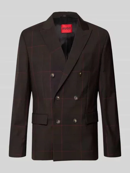 Marynarka garniturowa Extra krój slim fit z czystej żywej wełny model Arti' Hugo