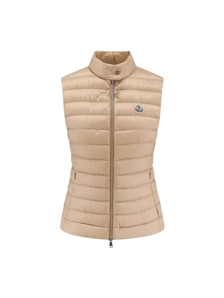 Pikowana kamizelka pikowana Moncler beżowa