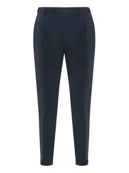 Pantaloni Berwich plisate albastru