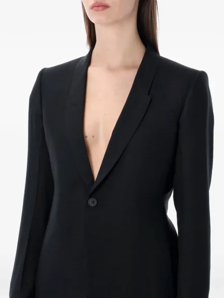 Blejzer Rick Owens s V-izrezom crna