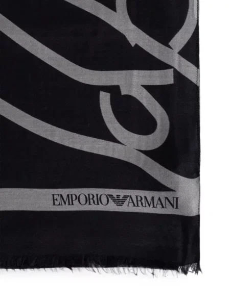 Шал Emporio Armani с принт черно