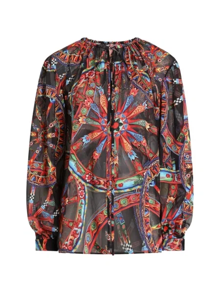 Top Dolce & Gabbana cu imagine din țesătură twill negru