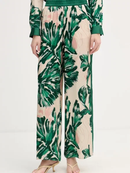 Marc Aurel pantaloni palazzo pentru femei cu vâscoză verde