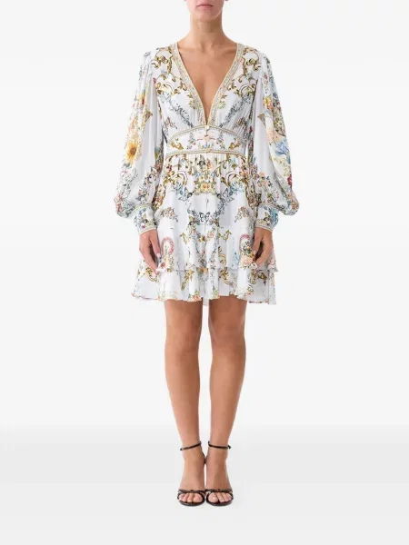 Rochie maxi Camilla lungă de costum mini albastru