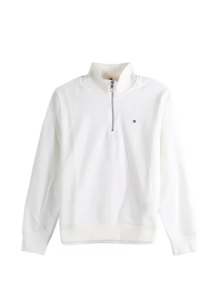 Pulover Tommy Hilfiger cu broderie alb