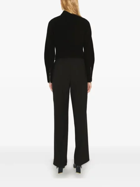 Pantaloni Tory Burch de lână negru