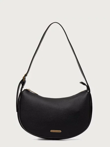 Scotch & Soda torebka hobo z imitacji zamszu czarna