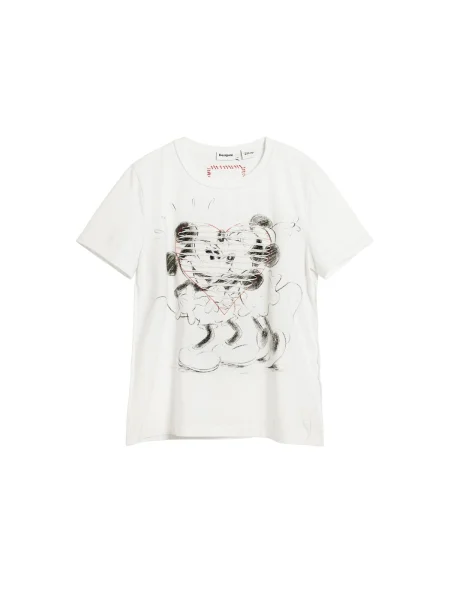 Desigual Tricou negru alb