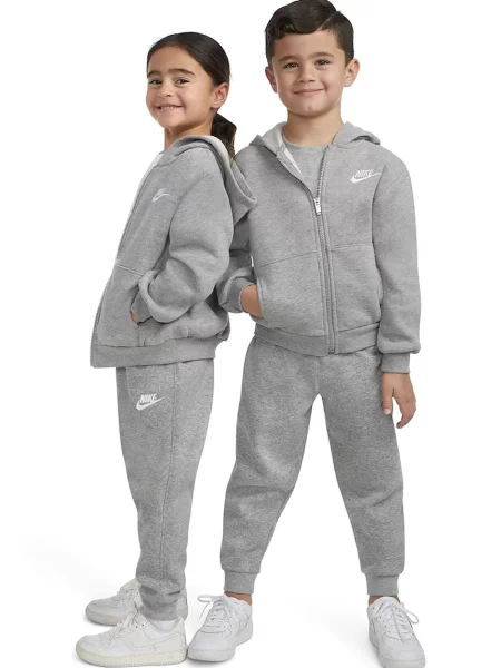 Nike кофта на застібці з капюшоном дитяча з бавовною