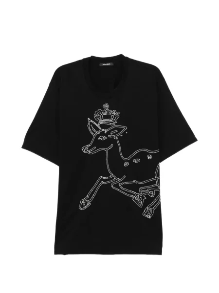 Tricou Nude:masahiko Maruyama cu broderie negru