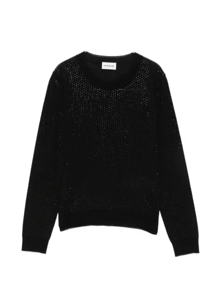 Stras top P.a.r.o.s.h. tricotate negru