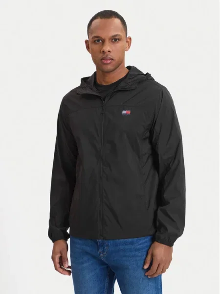 Tommy Jeans Prechodná bunda čierna