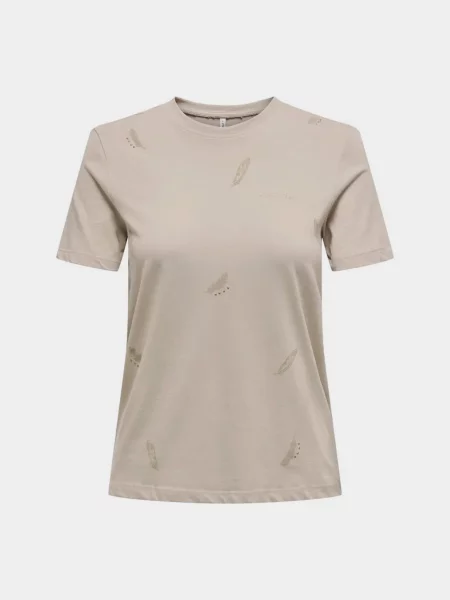 Футболка Only бежевий