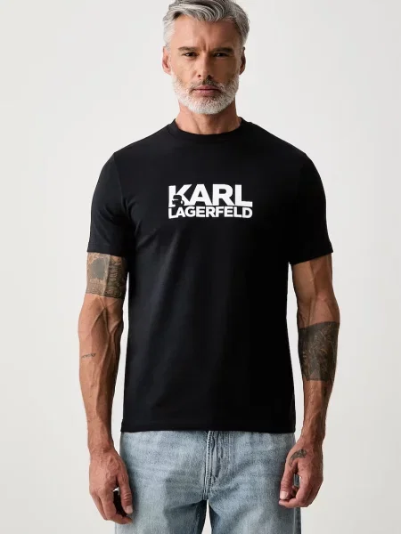 KARL LAGERFELD T-Shirt granatowy