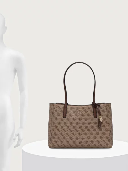 Кожаная сумка шоппер Guess