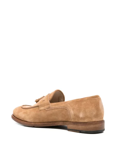 Pantofi loafer Eleventy din piele de căprioară maro