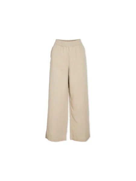 Pantaloni Vila cu pene bej