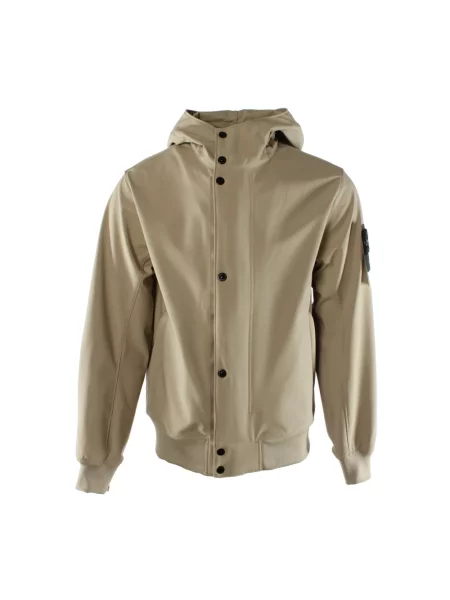 Kurtka Stone Island softshell z kamieniami beżowa