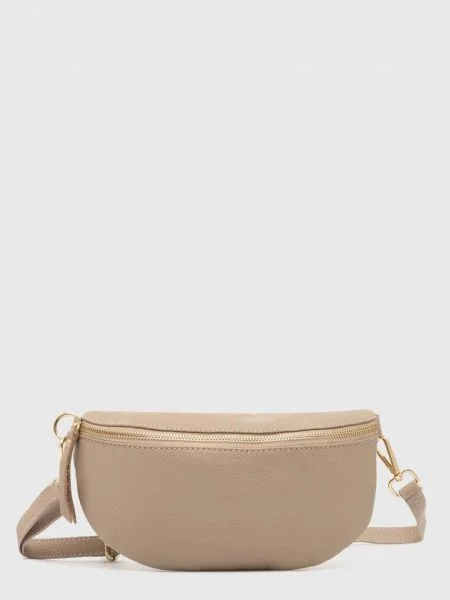 Кожена чанта за кръст Answear Lab бежово