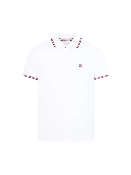 Koszulka polo Moncler z logo biała