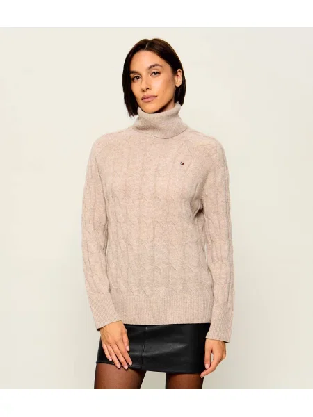Pulover Tommy Hilfiger de lână bej
