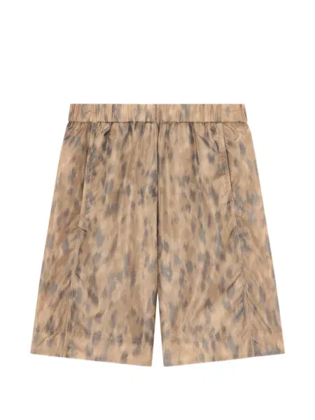 Pantaloni scurți Ganni cu imagine cu imprimeu animal print