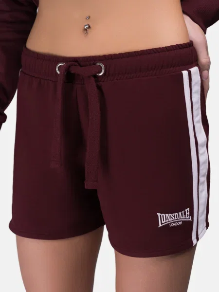 LONSDALE Pantaloni Carloway roșu vin alb