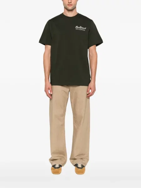 Scurt tricou Les Deux cu imagine verde