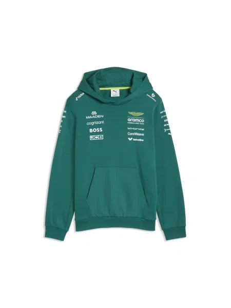 Replika młodzieżowej bluzy z kapturem PUMA × ASTON MARTIN ARAMCO TEAM Akcesoria zielony