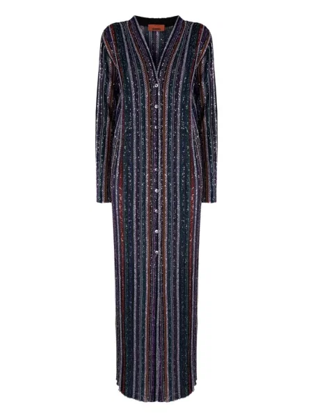 Cardigan Missoni cu paiete albastru