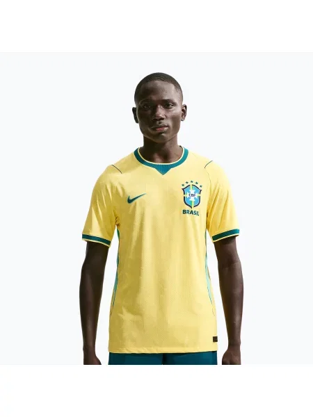 Tricou de fotbal pentru bărbați Nike Brazil Match Home canary/light mint/geode teal mentă