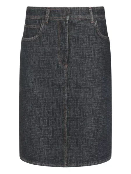 Spódnica midi Fendi do kolan niebieska