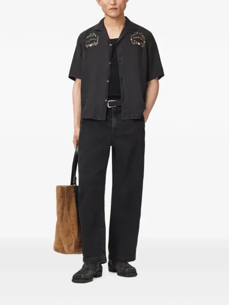 Blugi drepți Allsaints negru