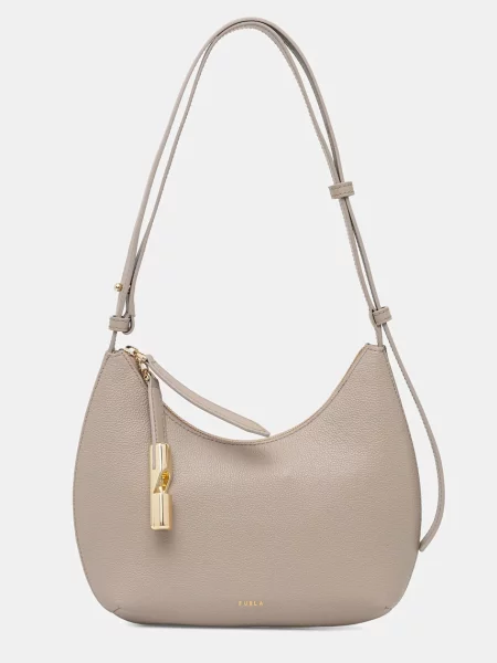FURLA Torba za čez ramo GOCCIA temno bež