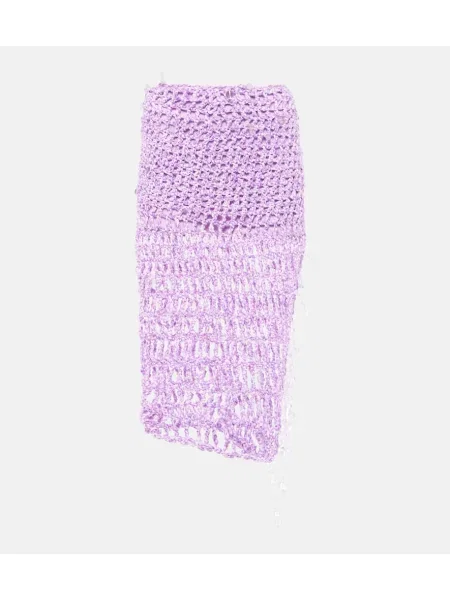 Spódnica midi Susan Fang do kolan z koralikami fioletowa