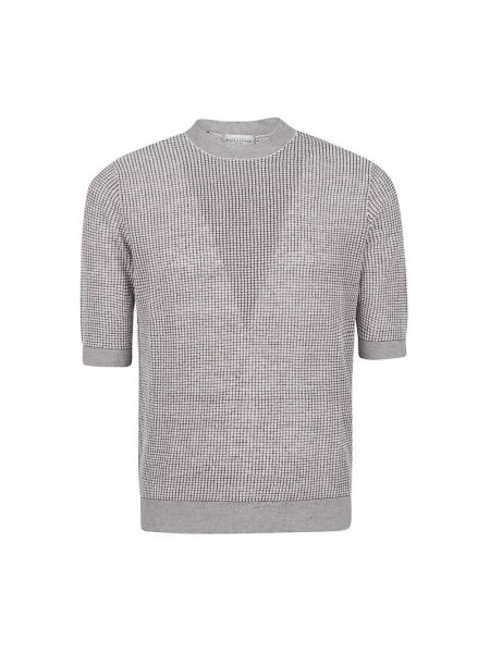 Sweter Ballantyne z krótkim rękawem brązowy