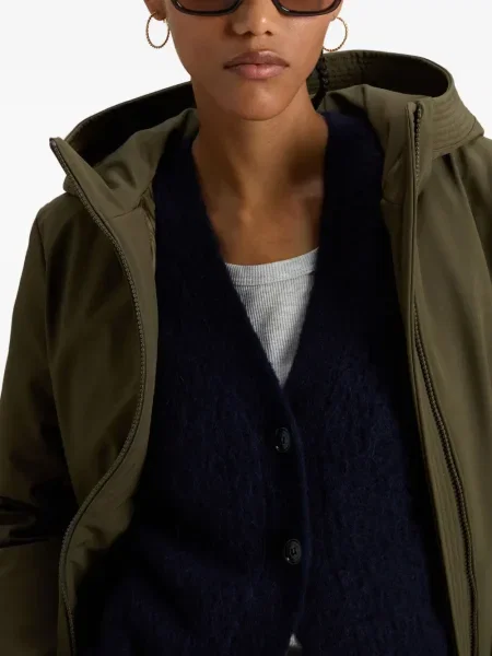 Geacă parka Woolrich cu glugă verde
