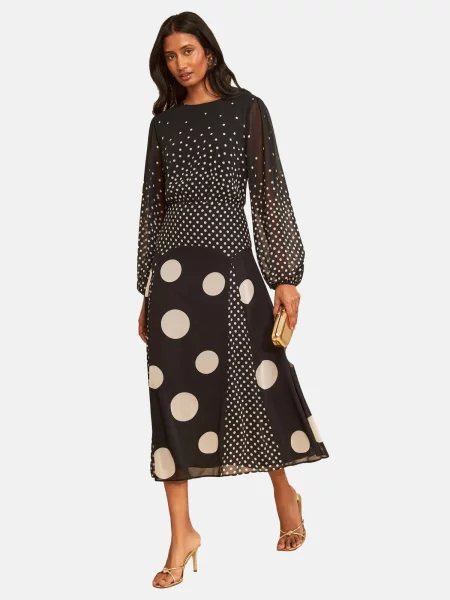 Love & roses Rochie crem negru