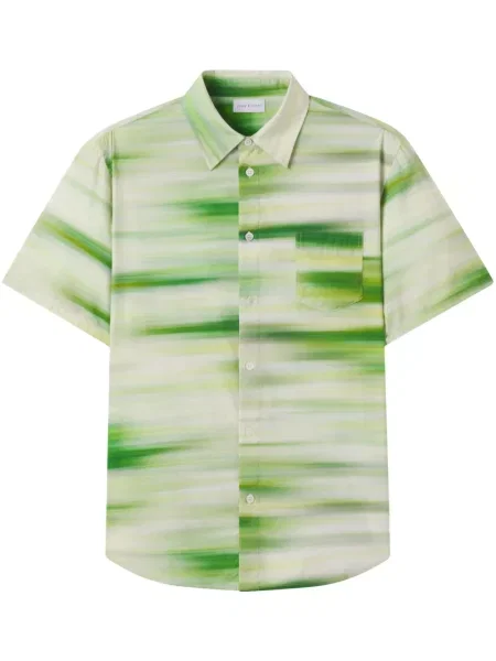 Cămașă John Elliott cu imprimeu abstract scurtă verde